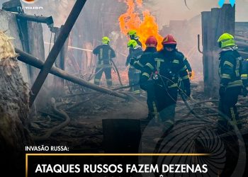 Ataques russos fazem dezenas de feridos na Ucrânia.
