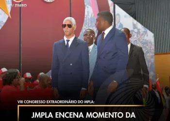 JMPLA encena momento da visita de Joe Biden a Angola.