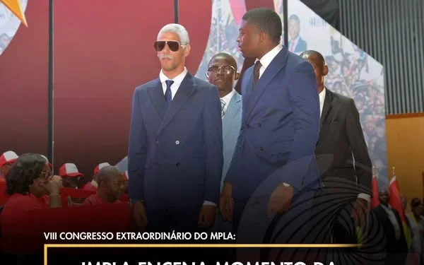 JMPLA encena momento da visita de Joe Biden a Angola.