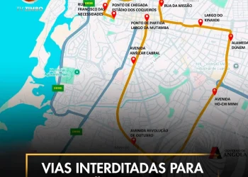 Vias interditadas durante o evento