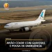 Avião colide com gaivotas e pousa de emergência