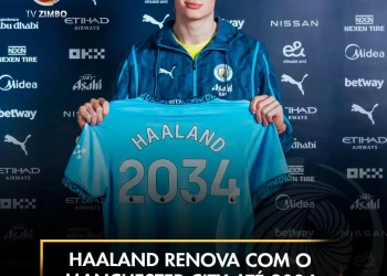 Haaland renova com o Manchester City até 2034.