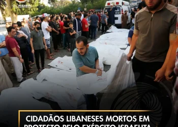 Cidadãos libaneses mortos em protesto pelo exército israelita