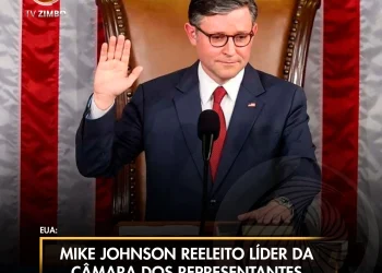 Mike Johnson reeleito líder da Câmara dos Representantes com 218 votos