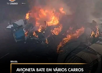 Avioneta bate em vários carros em São Paulo e faz vítimas mortais