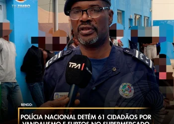 Polícia Nacional detém 61 cidadãos por vandalismo e furtos no supermercado Arreiou, no Panguila