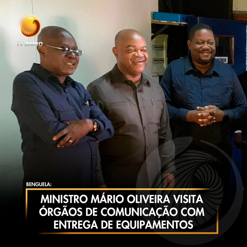 Ministro Mário Oliveira visita órgãos de comunicação com entrega de equipamentos