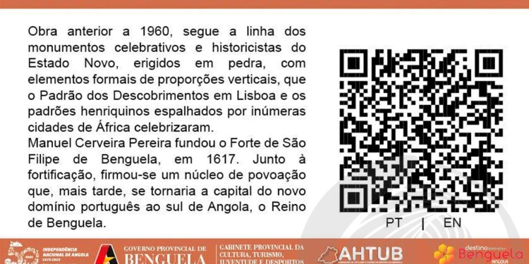 Benguela lança placas informativas com “QR Code” nos monumentos históricos