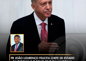 PR João Lourenço felicita Chefe de Estado da Turquia e o povo pelo Dia Nacional daquele país